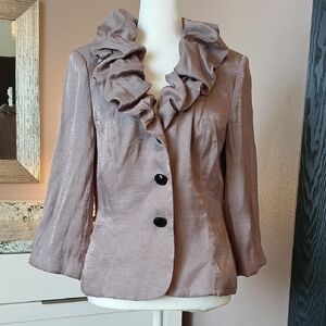 Liliana Mauve Dinner Jacket Blazer Size 8 Formal Iridescent Fabric